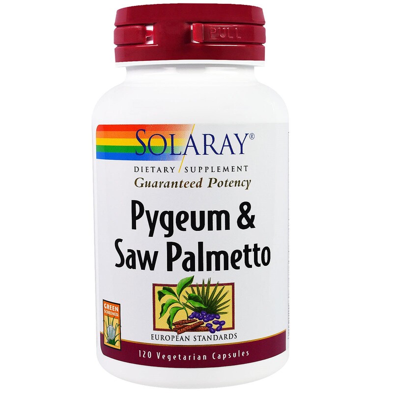 Solaray, Pygeum & Saw Palmetto, 120 Vegetarian Capsules iHerb