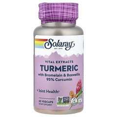 Vital Extracts, куркума з бромелаїном і босвелією, 60 капсул VegCap