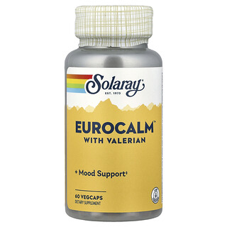 Solaray, Eurocalm™ con valeriana, 60 cápsulas vegetales