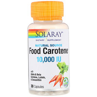 Food Carotene, Натуральный источник, 10 000 МЕ, 30 капсул - изображение