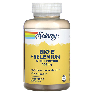 

Solaray Bio E + Selenium with Lecithin 134 mg 120 Softgels