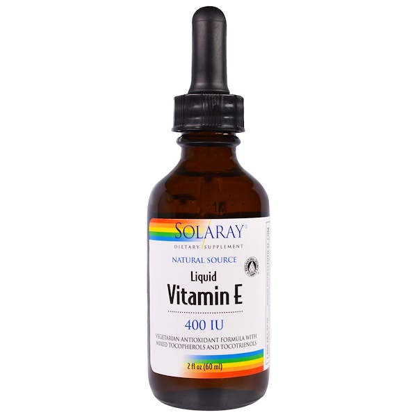 Solaray, Liquid-Vitamin E, 400 IE, 2 fl oz (60 ml)