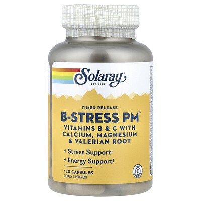 Product Image for Solaray, Timed Release Vitamin B-Stress PM , 120 Capsules
