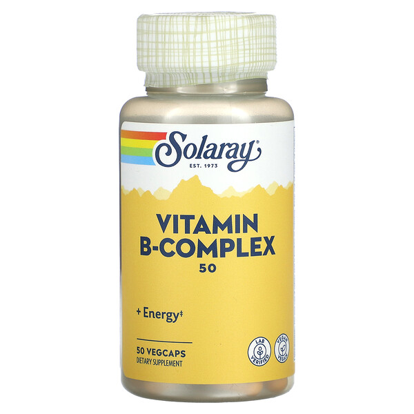 Solaray, Vitamin B-Complex, 50 Mg, 50 VegCaps