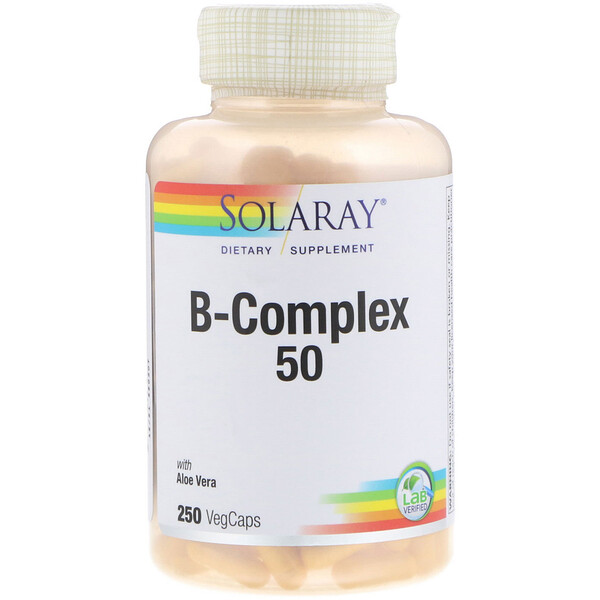 Solaray, B-Complex 50, 250 вегетарианских капсул