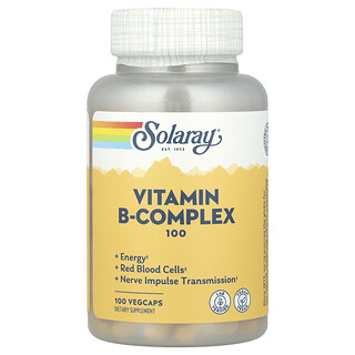 Solaray, Vitamine B-complex 100, 100 VegCaps