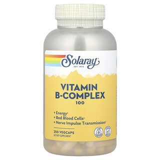 Solaray, Complejo de vitaminas B 100, 250 cápsulas vegetales