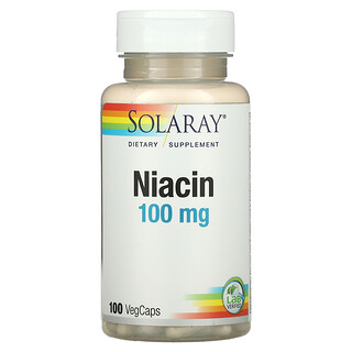 Solaray, Niacin, 100 mg, 100 VegCaps