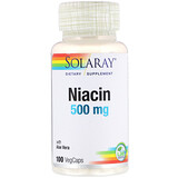 Solaray, Ниацин, 500 мг, 100 растительных капсул отзывы