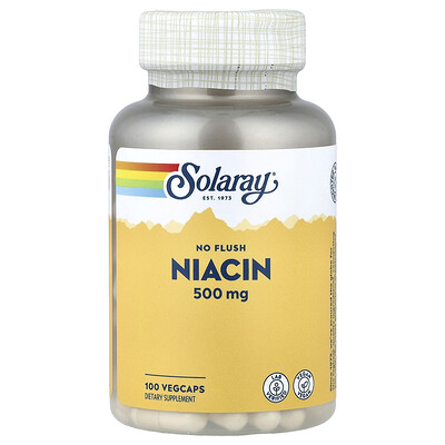 Product Image for Solaray, Niacin, No Flush, 100 VegCaps