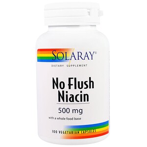 Отзывы о Соларай, No Flush Niacin, 500 mg, 100 Vegetarian Capsules