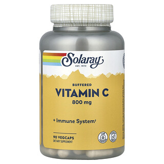 Solaray, буферизований вітамін C, 800 мг, 90 капсул VegCap