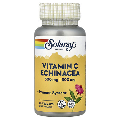 Product Image for Solaray, Vitamin C, Echinacea, 60 VegCaps