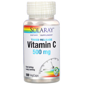 Отзывы о Соларай, Vitamin C, Time Release, 500 mg, 100 VegCaps