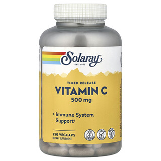 Solaray, Vitamina C de liberación prolongada, 250 cápsulas vegetales