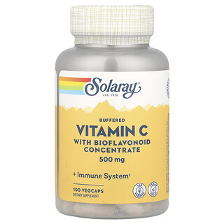 Solaray, Vitamina C atenuada con concentrado de bioflavonoides, 500 mg, 100 cápsulas vegetarianas