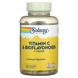 Solaray, Vitamin C & Bioflavonoids, 250 VegCaps