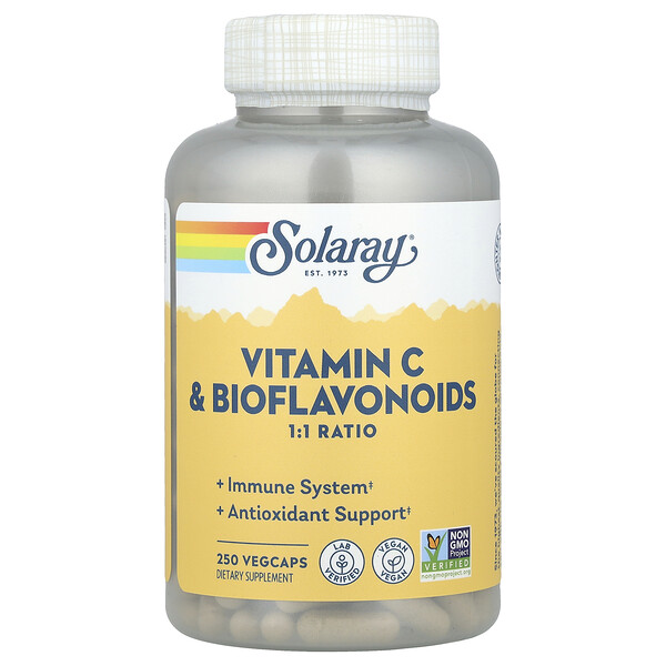Solaray Vitamin C & Bioflavonoids, 250 VegCaps