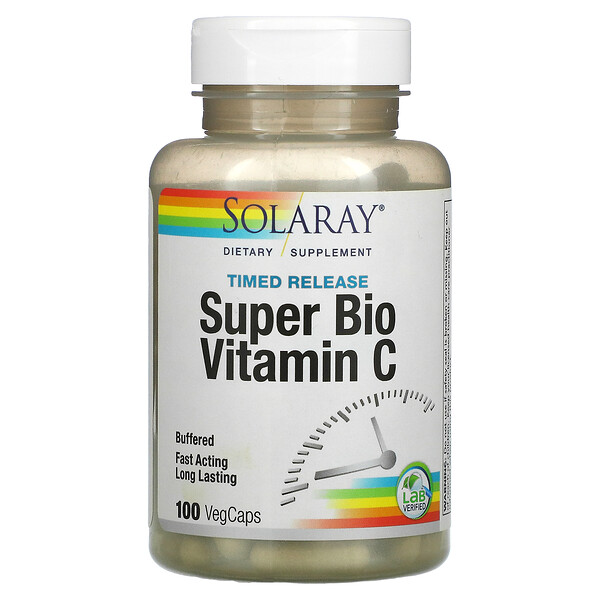 Solaray, Super Bio 비타민 C, 서방형, 베지 캡슐 100정