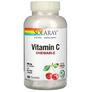 Отзывы о Соларай, Vitamin C Chewable, Natural Cherry Flavor, 500 mg, 100 Wafers