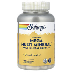 Mega Multi Mineral, комплекс мікроелементів, без заліза, 100 капсул
