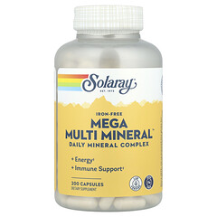 Mega Multi Mineral, комплекс мікроелементів, без заліза, 200 капсул