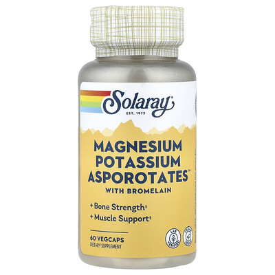 Product Image for Solaray, Magnesium, Potassium, Asporotates with Bromelain, 60 Vegcaps