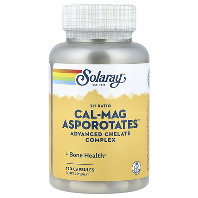 Product Image for Solaray, Cal-Mag Asporotates , Advanced Chelate Complex, 120 Capsules