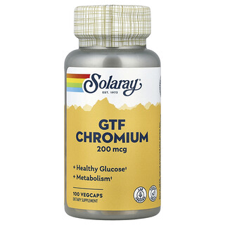 Solaray, GTF Chromium, 200 µg, 100 capsule vegetale