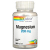 Solaray, Magnésium, 200 mg, 100 VegCaps