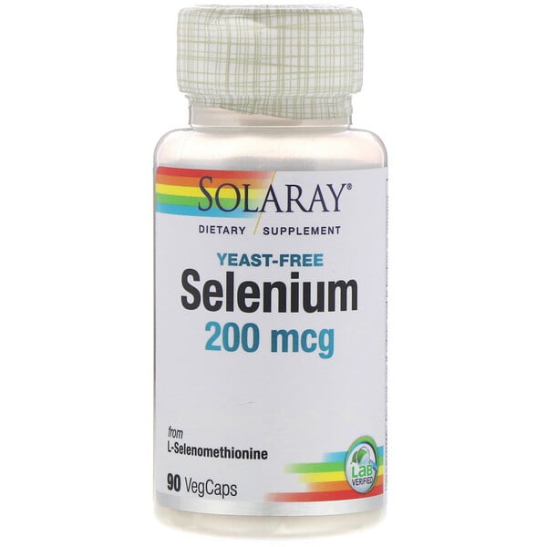 Solaray, Selenium, 200 mcg, 90 VegCaps