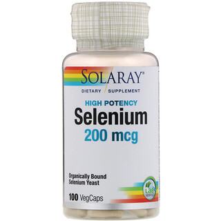 Solaray, سيلينيوم، 200 مغم، 100 كبسولة نباتية