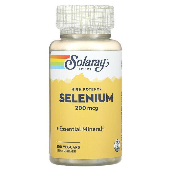 Solaray, High Potency Selenium, 200 mcg, 100 VegCaps