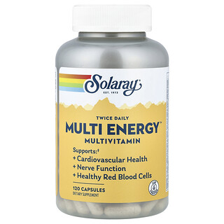 Solaray‏, פעמיים ביום, מולטי-ויטמין ™Multi Energy, ‏120 כמוסות