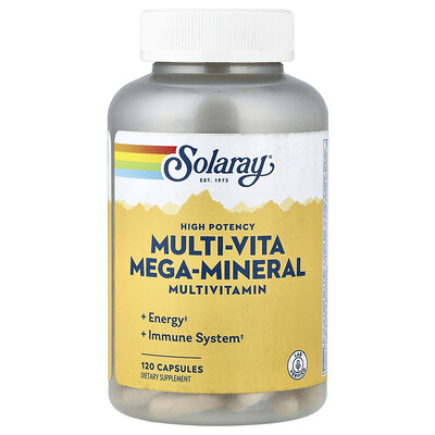 Photos - Vitamins & Minerals Solaray , Multi-Vita Mega-Mineral, Multivitamin, 120 Capsules SOR-04772 