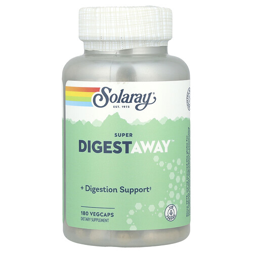 Solaray Super Digestaway Supplement Vitamin | 180 Veg Caps