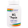 HCL с пепсином, 650 мг, 100 вегетарианских капсул