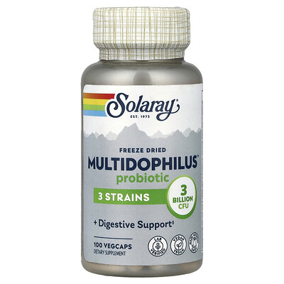 Product Image for Solaray, Freeze Dried Multidophilus Probiotic, 3 Billion CFU, 100 VegCaps