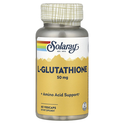 ソラレー Solaray, L-グルタチオン、50mg、ベジカプセル60粒