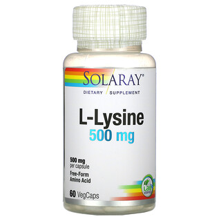 Solaray, L-Lysin, 500 mg, 60 pflanzliche Kapseln