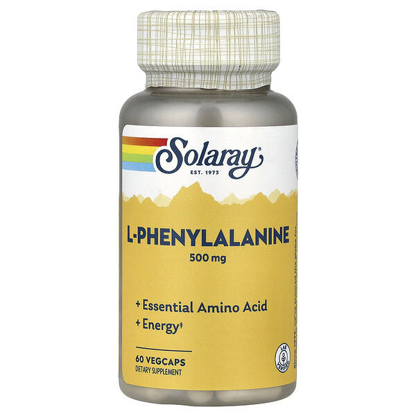 Solaray L-Phenylalanine, 500 mg, 60 VegCaps