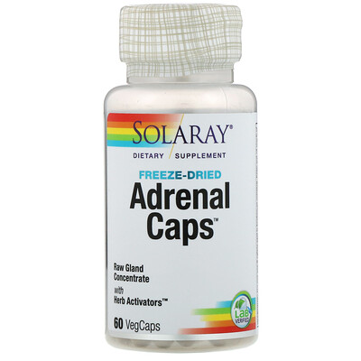 Solaray Adrenal Caps, 60 вегетарианских капсул