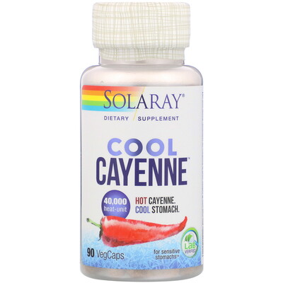 Solaray Cool Cayenne, 90 VegCaps