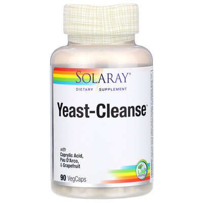 Solaray Yeast-Cleanse, 90 растительных капсул