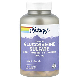 Solaray, Dos suplementos diarios de Sulfato de glucosamina, 120 cápsulas vegetales