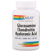Glucosamine Chondroitin Hyaluronic Acid, 1500 mg · 1000 mg · 20 mg, 90 Vegetarian Capsules - изображение