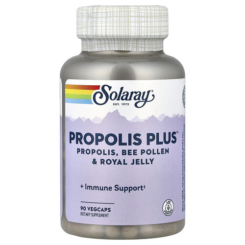 Solaray, Propolis Plus™, Propolis, Bee Pollen & Royal Jelly, 90 VegCaps