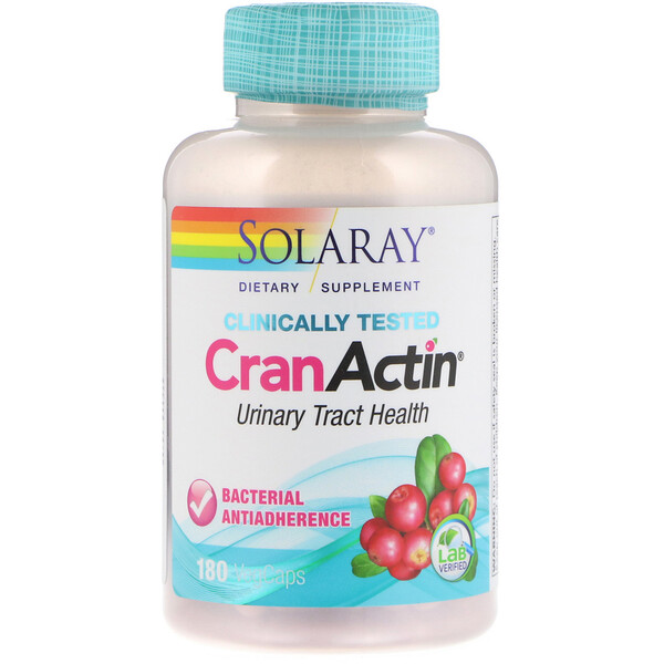 Solaray, CranActin，尿路健康，180 粒素食膠囊