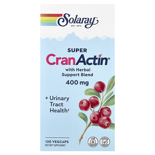 Solaray, Super CranActin® with Herbal Support Blend, 400 mg, 120 veg caps