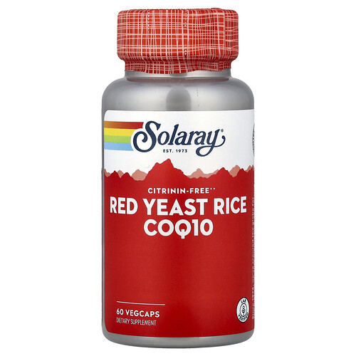 Solaray Red Yeast Rice CoQ-10, 60 VegCaps